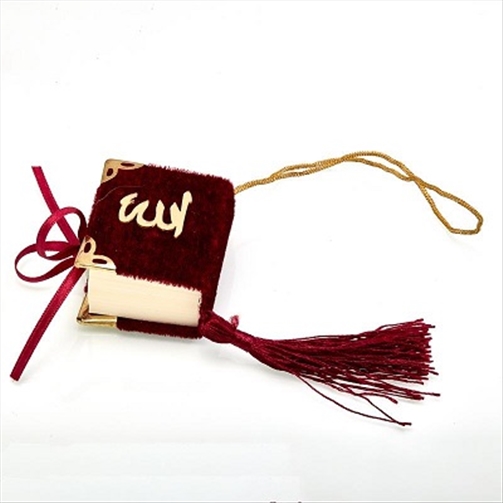 Mini Kadife Kaplamalı Kuran (Kırmızı)